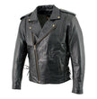 Xelement B7210 Men's 'Cool Rider' Black Vented Leather Motorcycle Jacket