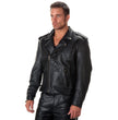 Xelement B7210 Men's 'Cool Rider' Black Vented Leather Motorcycle Jacket