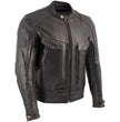 Xelement B7496 Men's 'Bandit' Retro Distressed Brown Leather Jacket with X-Armor Protection