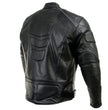 Xelement B9119 Men's 'Frenzy' Black Armored Leather Motorcycle Jacket