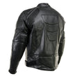 Xelement B9119 Men's 'Frenzy' Black Armored Leather Motorcycle Jacket