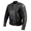 Xelement B9119 Men's 'Frenzy' Black Armored Leather Motorcycle Jacket