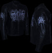 Xelement B95010 Men's 'Bones' Black Armored Cruiser Motorcycle Jacket with Reflective Skulls