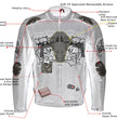 Xelement B95010 Men's 'Bones' Black Armored Cruiser Motorcycle Jacket with Reflective Skulls