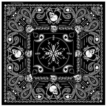 Hot Leathers BAB1075 Spade Skull Paisley Bandana