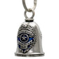 Milwaukee Leather MLB9062 Police Badge Motorcycle Good Luck Bell w/ Key Ring-Key Chain Accessory for Bikers