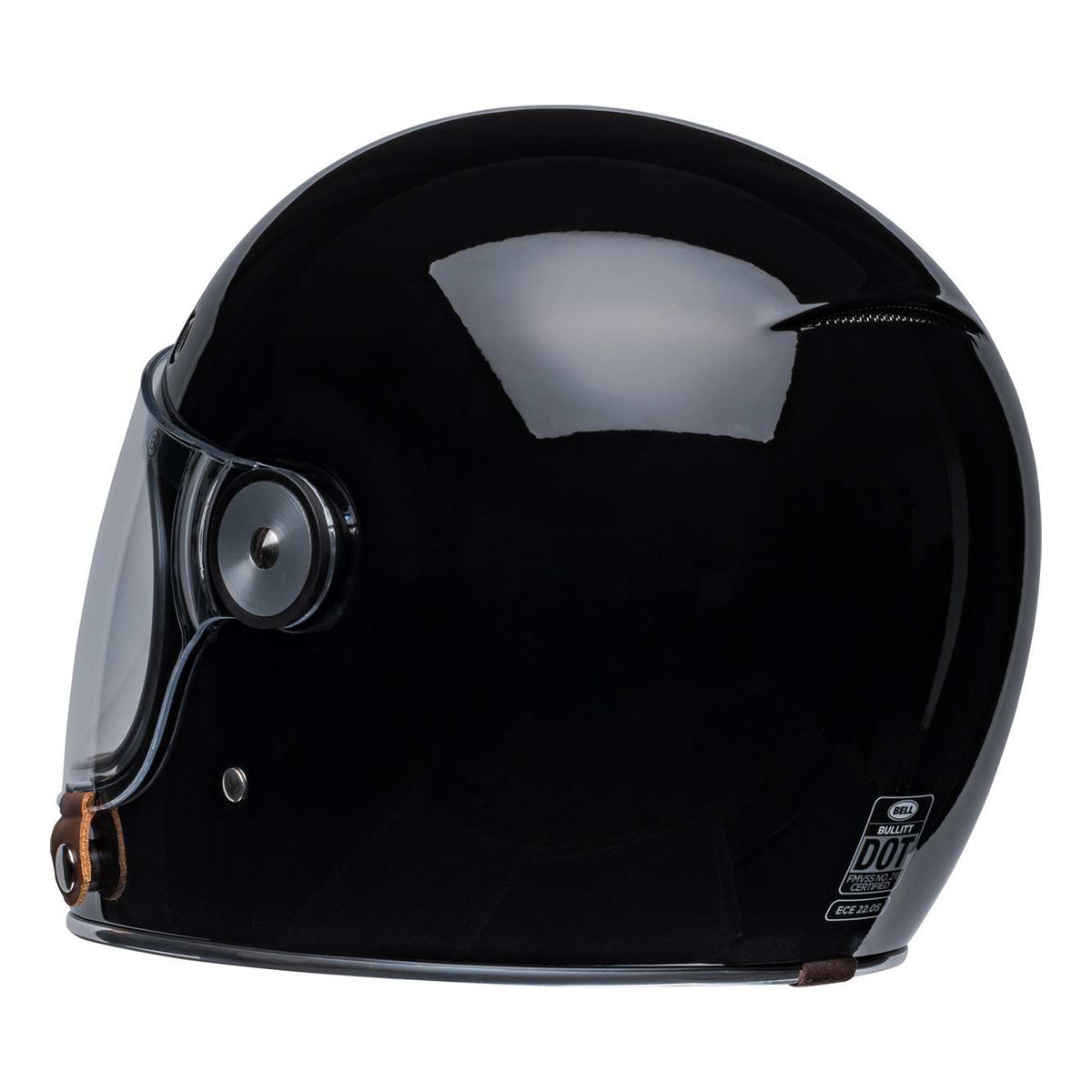 Bell Bullitt Modern Classic Solid Gloss Black Full-Face Helmet – LeatherUp  USA