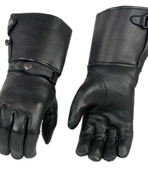 Xelement XG37502D Men's Black USA Deerskin Leather Gauntlet Gloves