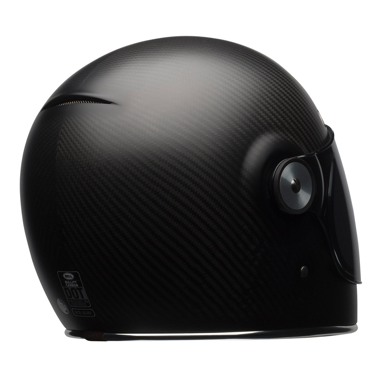 Close Out Bell Bullitt Modern Classic Matte Black Carbon Full-Face Helmet Size Small