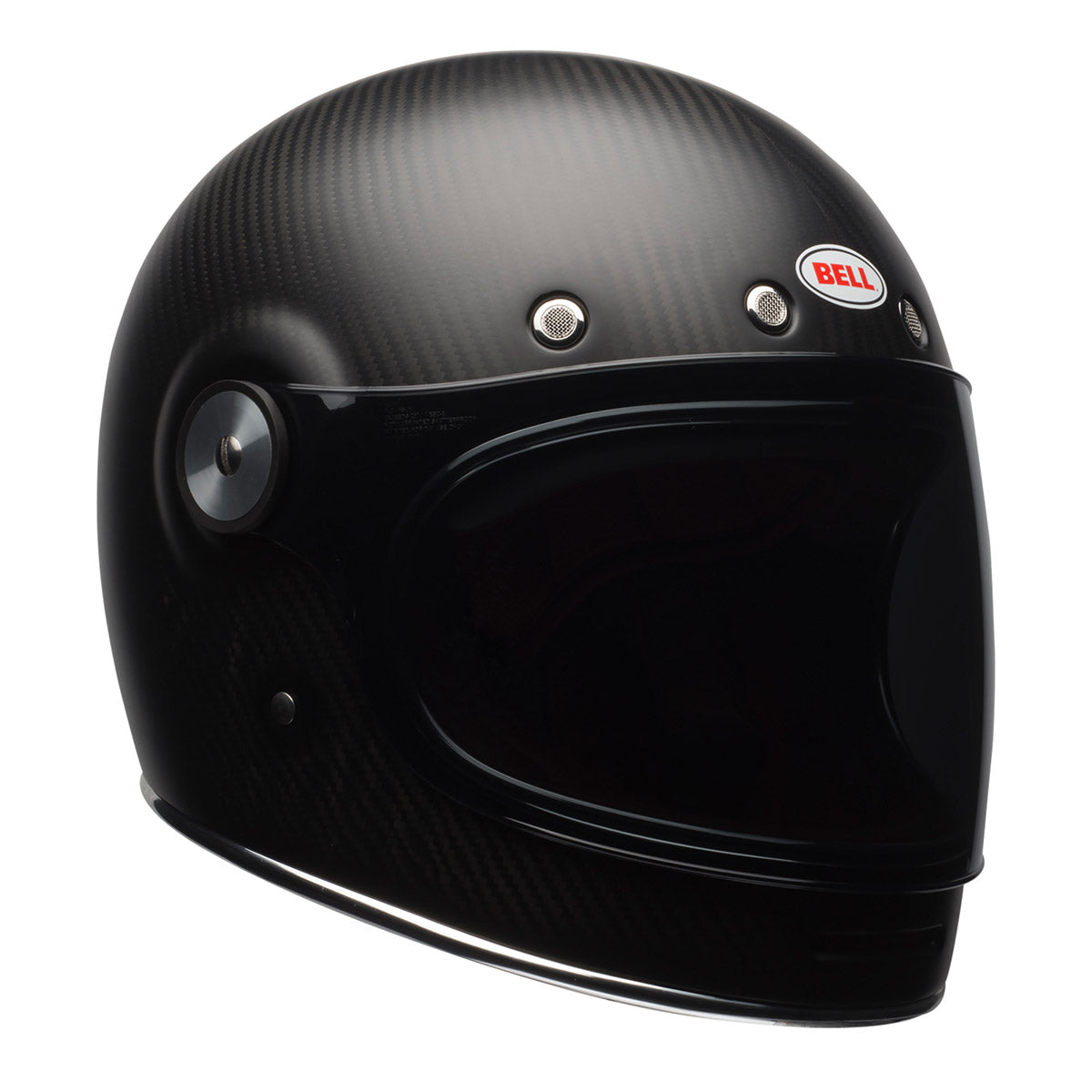 Close Out Bell Bullitt Modern Classic Matte Black Carbon Full-Face Helmet Size Small