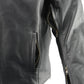 Men’s Premium Buffalo Black Leather Motorcycle Jacket with CE Armor Protection BZ1512