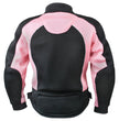 Xelement CF508 Women's Guardian Black and Pink Mesh Protective Motorcycle Rider Jacket w/ CE Armor Protection