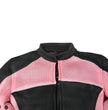 Xelement CF508 Women's Guardian Black and Pink Mesh Protective Motorcycle Rider Jacket w/ CE Armor Protection