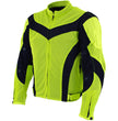 Xelement CF-6019-66 Men's 'Invasion' Neon Green Textile Motorcycle Jacket wit X-Armor Protection