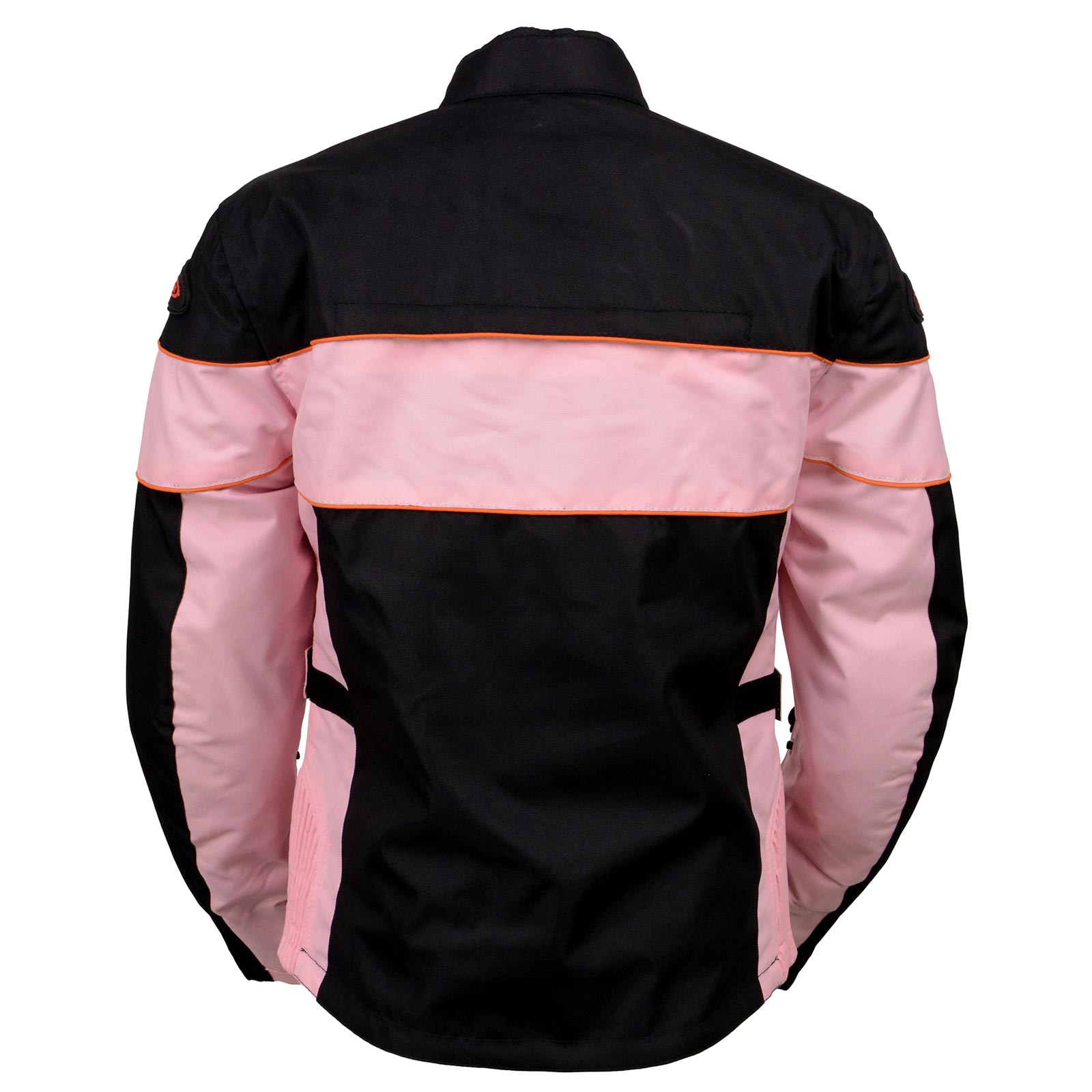 Xelement CF462 Women's 'Pinky' Black and Pink Tri-Tex Motorcycle Jacket  with X-Armor Protection