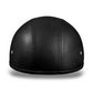 Close Out Clearance Daytona Helmets D3-ANS ‘Skull Cap' Black Leather Covered Half Face Helmet without Visor