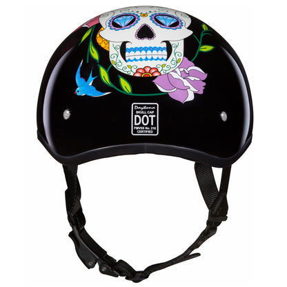 Close Out Daytona Helmets D6-DS ‘Skull Cap’ Diamond Skull Half Face Helmet