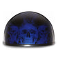 Close Out Daytona Helmets D6-SFB ‘Skull Cap’ with Blue Skull Flames Half Face Helmet