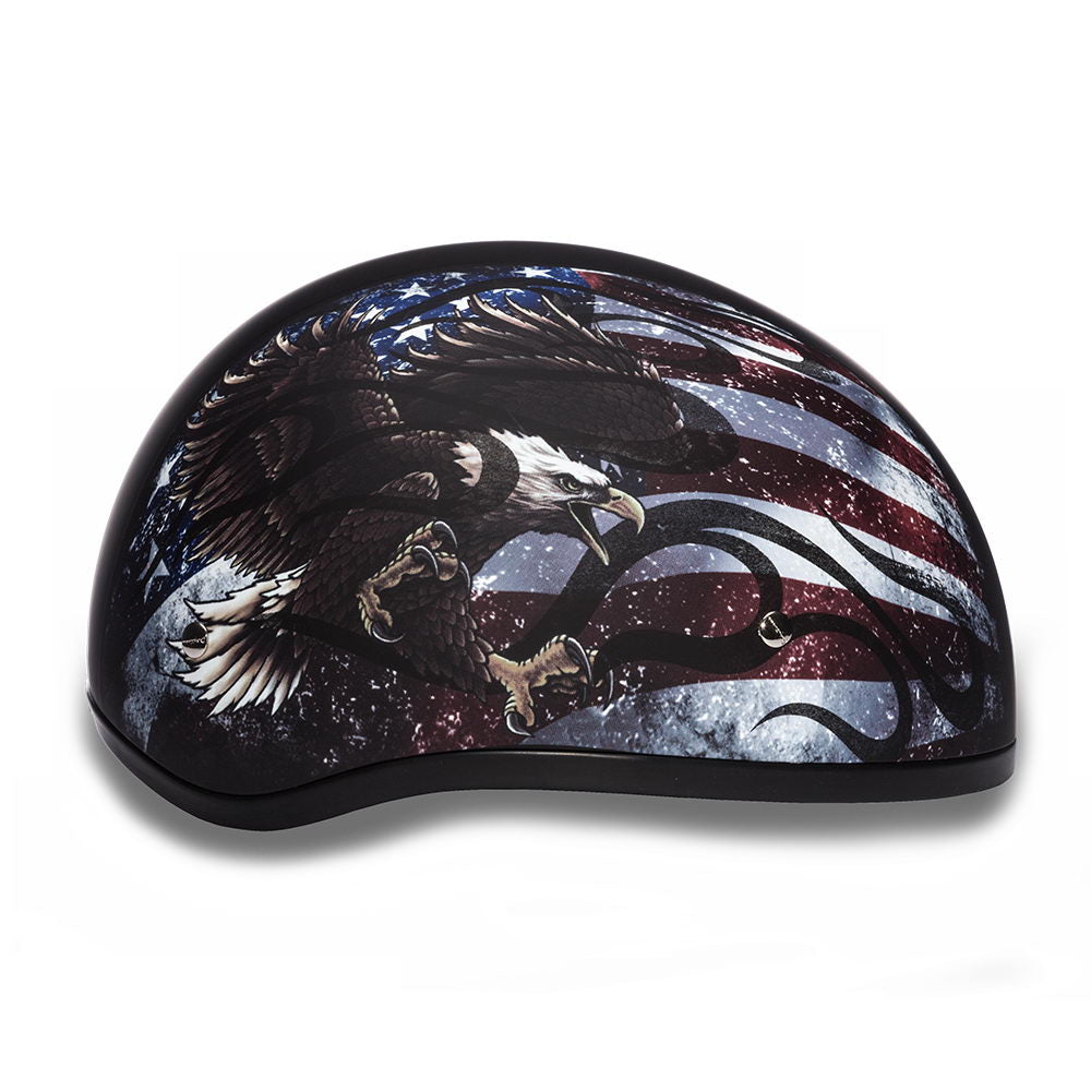 Close Out Daytona Helmets D6-USA ‘Skull Cap’ with USA Flag and Eagle Half Face Helmet