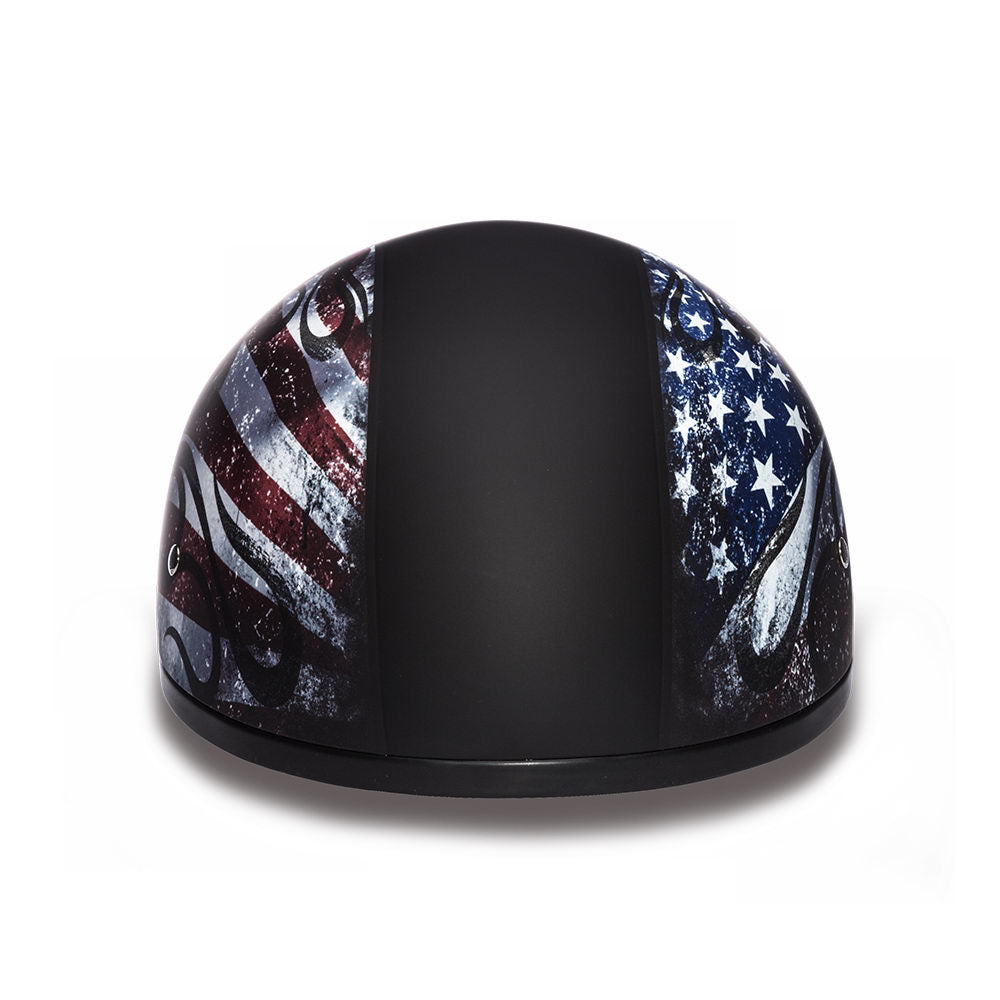 Close Out Daytona Helmets D6-USA ‘Skull Cap’ with USA Flag and Eagle Half Face Helmet