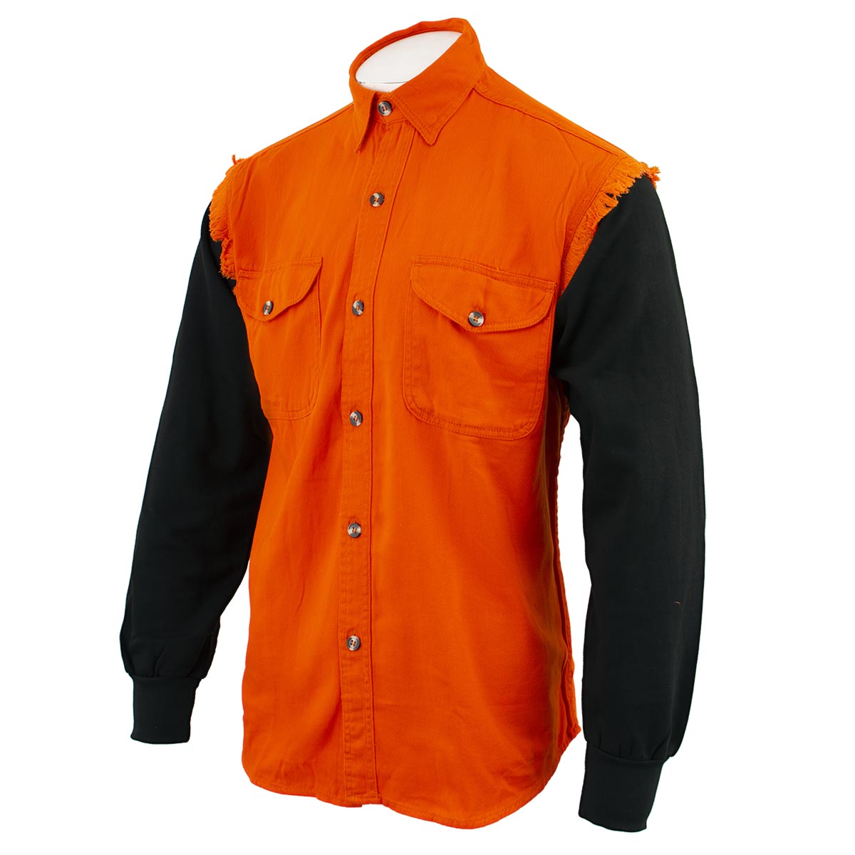 NexGen DM3333 Men's Orange with Black Long Sleeve Button Down Shirt