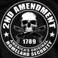 Hot Leathers GMD1158 Mens '2nd Amendment America's Original Homeland Security' Black T-Shirt