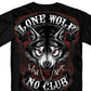 Hot Leathers GMD1343 'Jumbo Lone Wolf, No Club' Black Men's Black T-Shirt