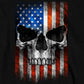 Hot Leathers GMS2483 Men's Long Sleeve Patriot Skull Black Shirt