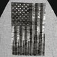 Hot Leathers GMS2486 Men's Flag Bullets Raglan 3/4 Long Sleeve Heather Black Shirt