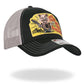 Hot Leathers Black and White Trucker Hat Beer Bacon Bikes GSH1040