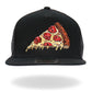 Hot Leathers GSH2024 Black Pepperoni Skull Pizza Snapback Hat