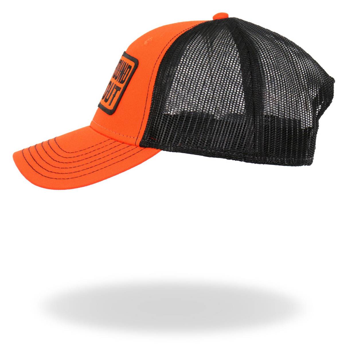 Hot Leathers Black and Orange Fuck Around Find Out Snapback Hat GHS2049