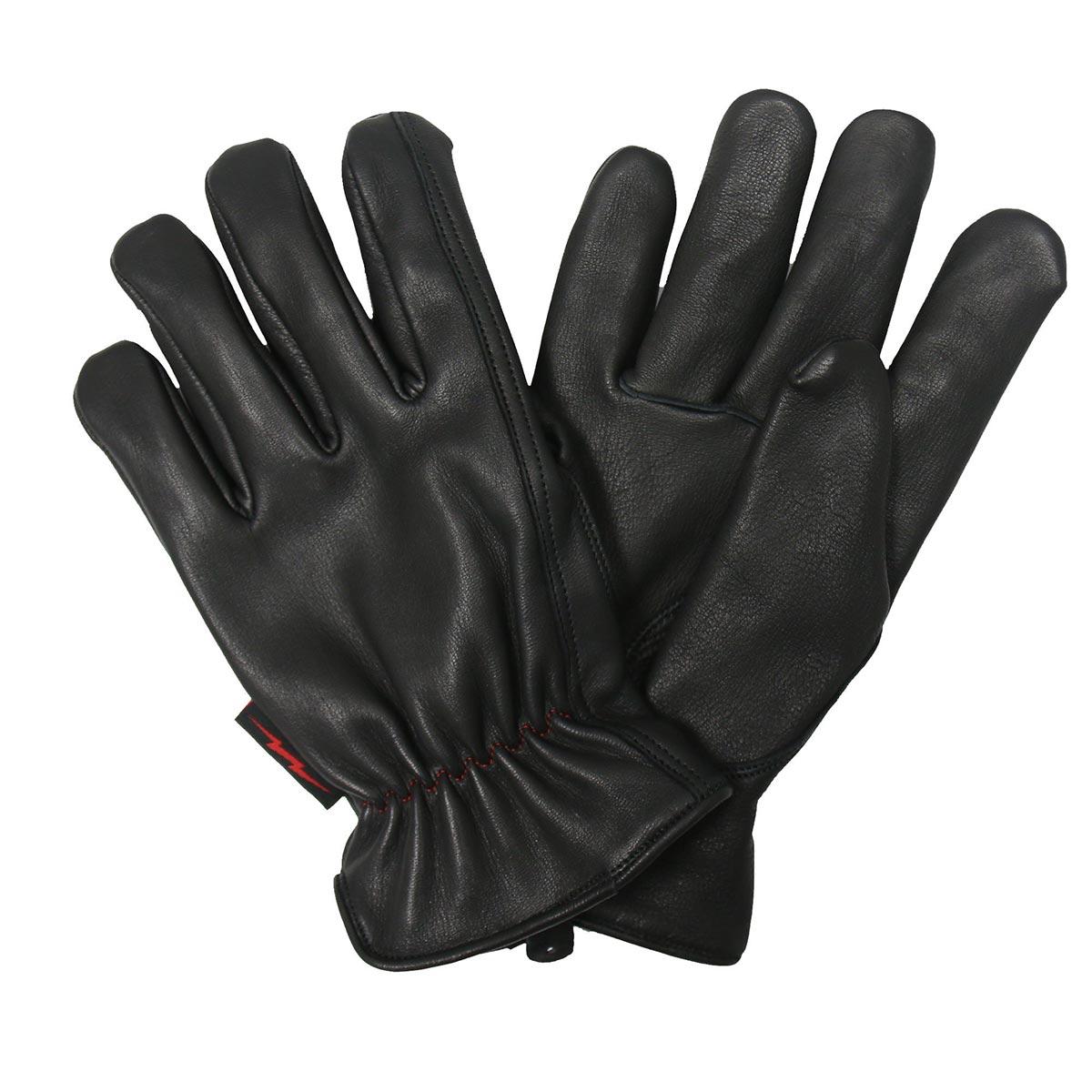 Hot Leathers GVD2004 Uni-Sex 'Red and Black Flannel Lined' Deer Skin Leather Gloves