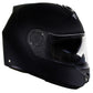 Milwaukee Helmets H7005 Flat Black 'Mayday' Modular Motorcycle Helmet w/ Intercom - Built-in Speaker and Microphone for Men / Women