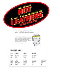 Hot Leathers HLT68 'The O.G.' Glossy White Advanced Motorcycle Skull Cap Half DOT Approved Helmet