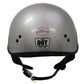 Hot Leathers HLD1050 'Glossy Silver' Motorcycle DOT Approved Skull Cap Half Helmet for Men and Women Biker