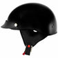 Hot Leathers HLT70 'Stealth' Glossy Black Motorcycle DOT Skull Cap Classic Half Helmet