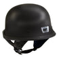 Hot Leathers Gloss Black The Hanz German Style Vintage Motorcycle Half Helmet HLT75