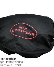 Hot Leathers HLD1036 'Flames' Gloss Black Motorcycle DOT Approved Skull Cap Half Helmet for Men and Women Biker