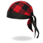 Hot Leathers HWH1108 Red Buffalo Plaid Headwrap