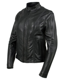 Milwaukee Leather USA MADE MLJKL5002 Women's Black 'Pristine' Premium Motorcycle Leather Jacket