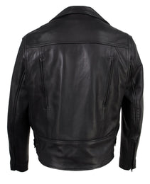 Milwaukee Leather USA MADE MLJKM5008 Men's Black 'Revolve' Premium Leather Vented Motorcycle Jacket