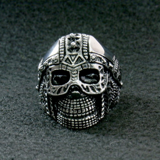 Hot Leathers JWR2105 Men's Cyborg Skull Stainless Steel Ring