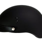 Klutch K-3 'Cruise' Flat Black Half Face Motorcycle Helmet with Snap On Visor