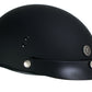 Klutch K-3 'Cruise' Flat Black Half Face Motorcycle Helmet with Snap On Visor