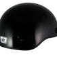 Klutch K-3 'Cruise' Gloss Black Half Face Motorcycle Helmet with Snap On Visor