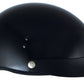 Klutch K-3 'Cruise' Gloss Black Half Face Motorcycle Helmet with Snap On Visor