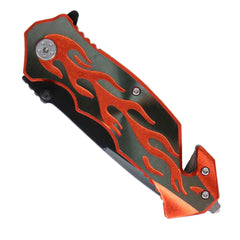 Hot Leathers Black Orange Flame Knife KNA1166