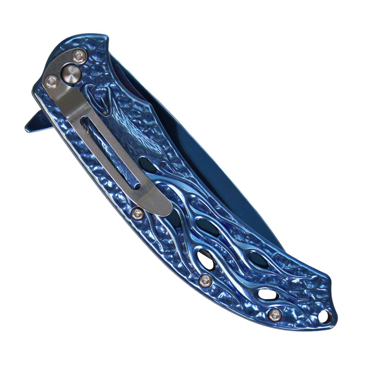 Hot Leathers Blue Flaming Eagle Knife KNA1168