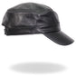 Hot Leathers LHA2007 Black Leather Cadet Cap